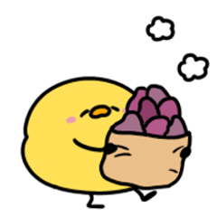 [LINEスタンプ] へんてこなヒヨコの秋④の画像（メイン）