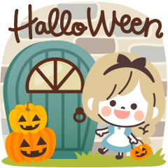 [LINEスタンプ] Girlyちゃんおとぎの国・ハロウィンの画像（メイン）