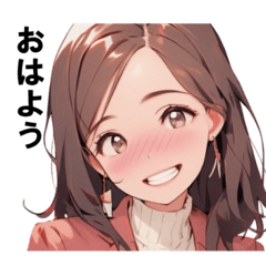 [LINEスタンプ] 恥じらい女子シリーズ03 横田さん