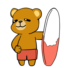 [LINEスタンプ] はいいろくまと夏 2