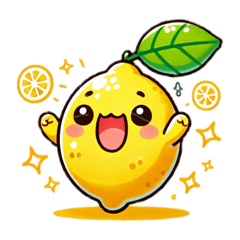 [LINEスタンプ] Citrus Friends:レモンちゃん基本スタンプ