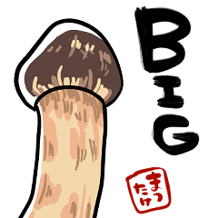 [LINEスタンプ] 【BIG】立派なマツタケ