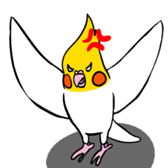 [LINEスタンプ] おだやかじゃないオカメインコ東美術2