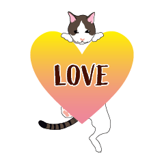 [LINEスタンプ] 猫のLOVEちゃん