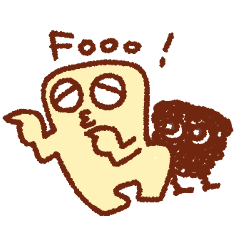 [LINEスタンプ] こわがりさんとこわいきもちくん