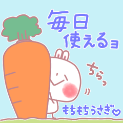 [LINEスタンプ] 《もちもちうさぎ（もちうさ）》毎日使える