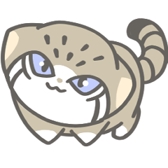 [LINEスタンプ] 赤ちゃんまぬぬねこ（マヌルネコ）