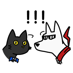 [LINEスタンプ] アクション犬とミステリーキャット