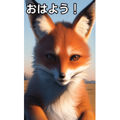 [LINEスタンプ] とてもかわいいキツネの画像（メイン）