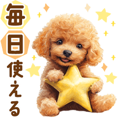 [LINEスタンプ] 毎日使える子犬トイプードルのスタンプの画像（メイン）