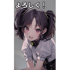 [LINEスタンプ] ツインテール女子はお喋りが好き