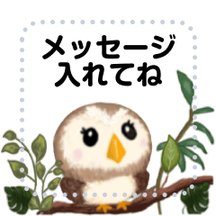 [LINEスタンプ] 毎日使える★ふわふわフクロウ[メッセージ]の画像（メイン）