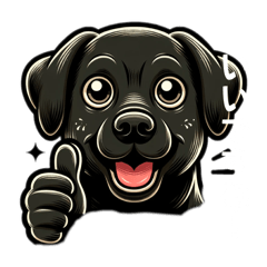 [LINEスタンプ] 黒色ラブラドールレトリーバーのスタンプ