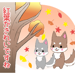 [LINEスタンプ] ちびハスキー11【秋】