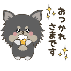 [LINEスタンプ] ブラックタンチワワの日常スタンプ♡