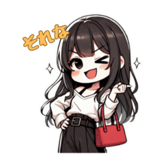 [LINEスタンプ] 感情豊かな女子