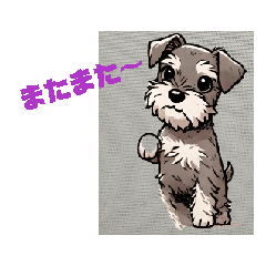 [LINEスタンプ] 動くミニチュアシュナウザー2