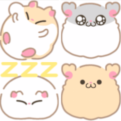 [LINEスタンプ] ジャンガリアンハムスタースタンプmix 6