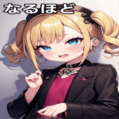 [LINEスタンプ] ピアス タトゥー ちび女の子金髪の画像（メイン）