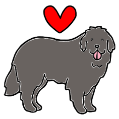 [LINEスタンプ] 犬種別ニューファンドランド(英語Ver)