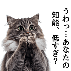 [LINEスタンプ] かわいい猫のリアルな毒舌・煽り2