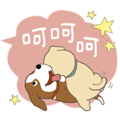 [LINEスタンプ] 犬家族 - プードル三匹の姉妹と友達