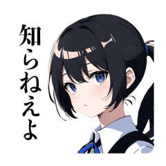 [LINEスタンプ] 【知らない】ポニテの子【覚えていない】