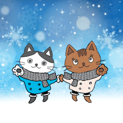 [LINEスタンプ] ハチワレ君とチャトラさん 6th