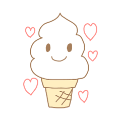 [LINEスタンプ] 大好きソフトクリーム