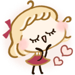 [LINEスタンプ] 思いやりgirl♡やさしい