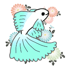 [LINEスタンプ] かわいい熱帯魚ベタちゃん