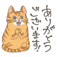 [LINEスタンプ] 敬語の茶トラ猫だにゃん