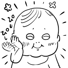 [LINEスタンプ] 赤ちゃんデュッデュッアデュッチ！