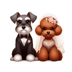 [LINEスタンプ] 犬好きの結婚式