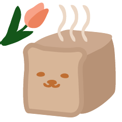 [LINEスタンプ] チューリップの花とブランチカフェ