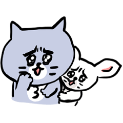 [LINEスタンプ] 灰色キャットのふつうの生活