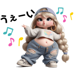 [LINEスタンプ] ちょい毒舌  ぽっちゃりギャルの日常♫