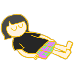 [LINEスタンプ] lazy girl⚡️