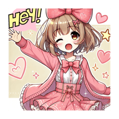 [LINEスタンプ] かわいい彼女♡ある一日