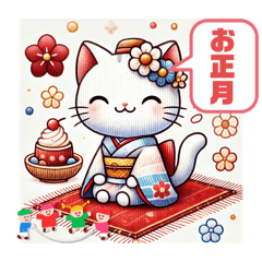 [LINEスタンプ] シュールなねこ♡冬.クリスマス.お正月