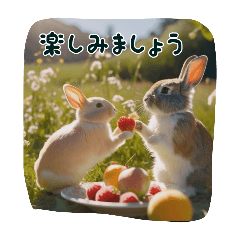 [LINEスタンプ] 小さなうさぎの世界