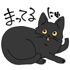 [LINEスタンプ] 黒猫だにゃ