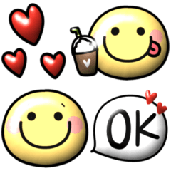 [LINEスタンプ] 毎日使える日常言葉♡ぷっくりスマイル