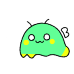 [LINEスタンプ] 緑黄生物(白文字)