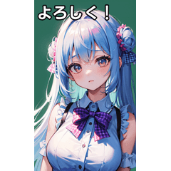 [LINEスタンプ] ギンガムチェック女子の画像（メイン）