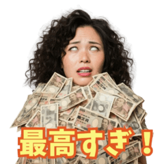 [LINEスタンプ] お金大好き！ケチな女子の日常スタンプ