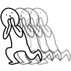 [LINEスタンプ] Mr. White ('-') の日常 -3