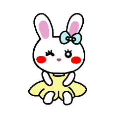 [LINEスタンプ] うさぎ♡らぴぴ♡(Cute rabbit)文字なしver