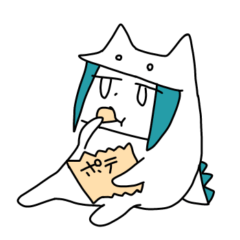 [LINEスタンプ] かいじゅうの着ぐるみの子4