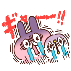 [LINEスタンプ] ピスケとうさぎ VS 招かれざる客